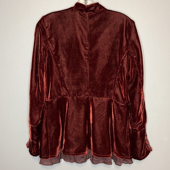 NWT Free People Velvet Military Jacket Blazer New - Picture 6 of 9